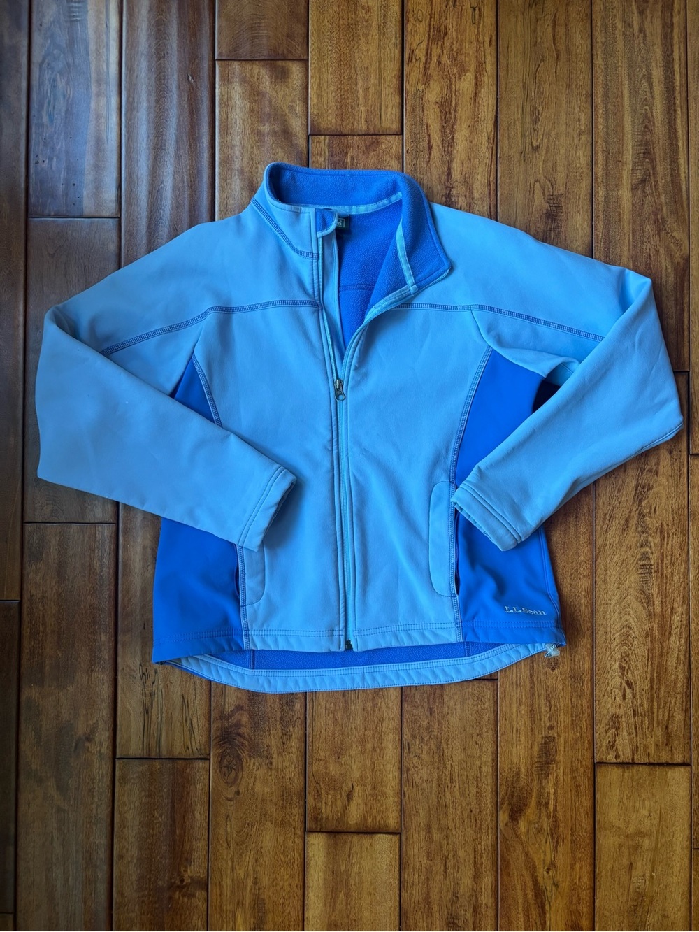 L.L. Bean Vintage Two-Tone Women’s Light Blue and Royal Blue Soft Shell Jacket